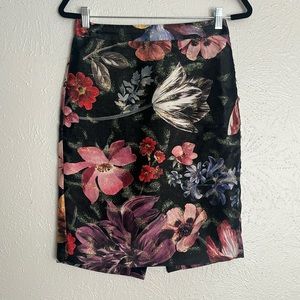 Floral pencil skirt